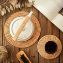 Suporte Copo Rattan Taipei de 6 peças + suporte - Cazehn